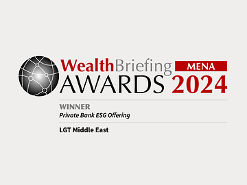 Logo der Auszeichnung WealthBriefing MENA Awards